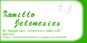 kamillo jelencsics business card